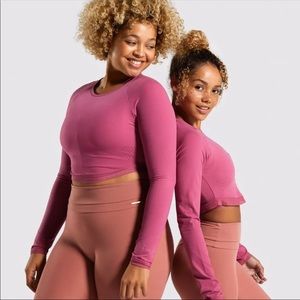 Whitney Simmons x Gymshark pink crop top